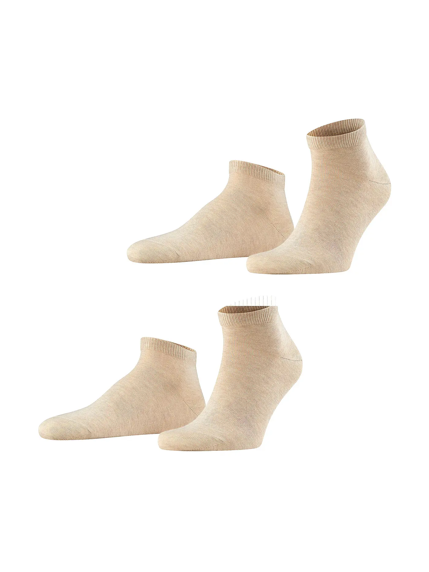 FALKE | Sneakersocken 2-er Pkg "Happy" (white) | beige